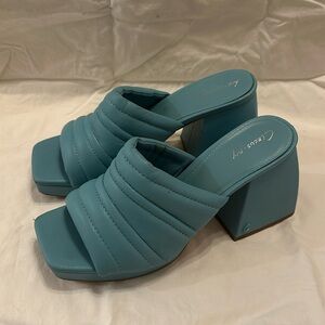 Sam Edelman aqua platform sandals